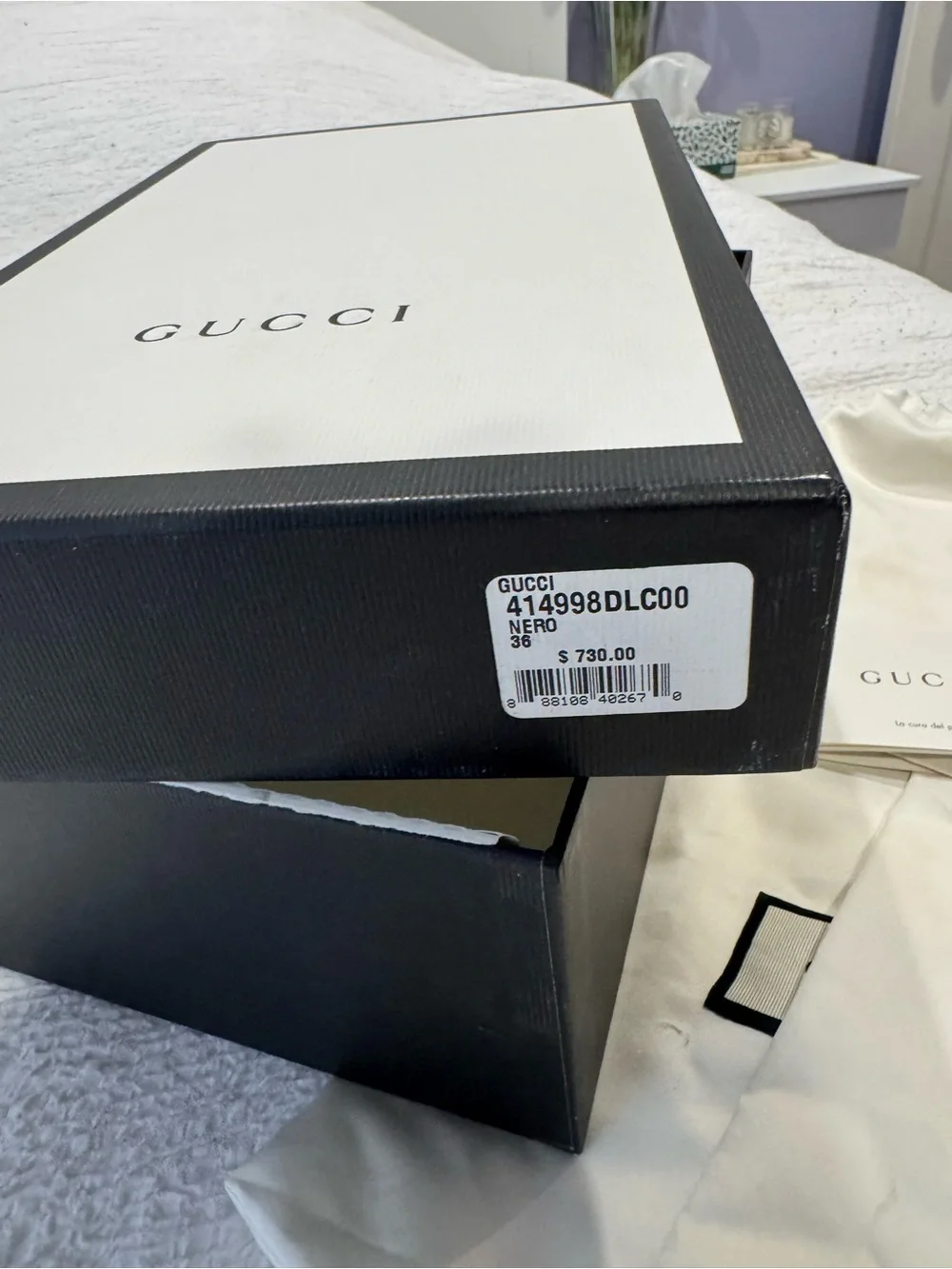 Gucci black leather